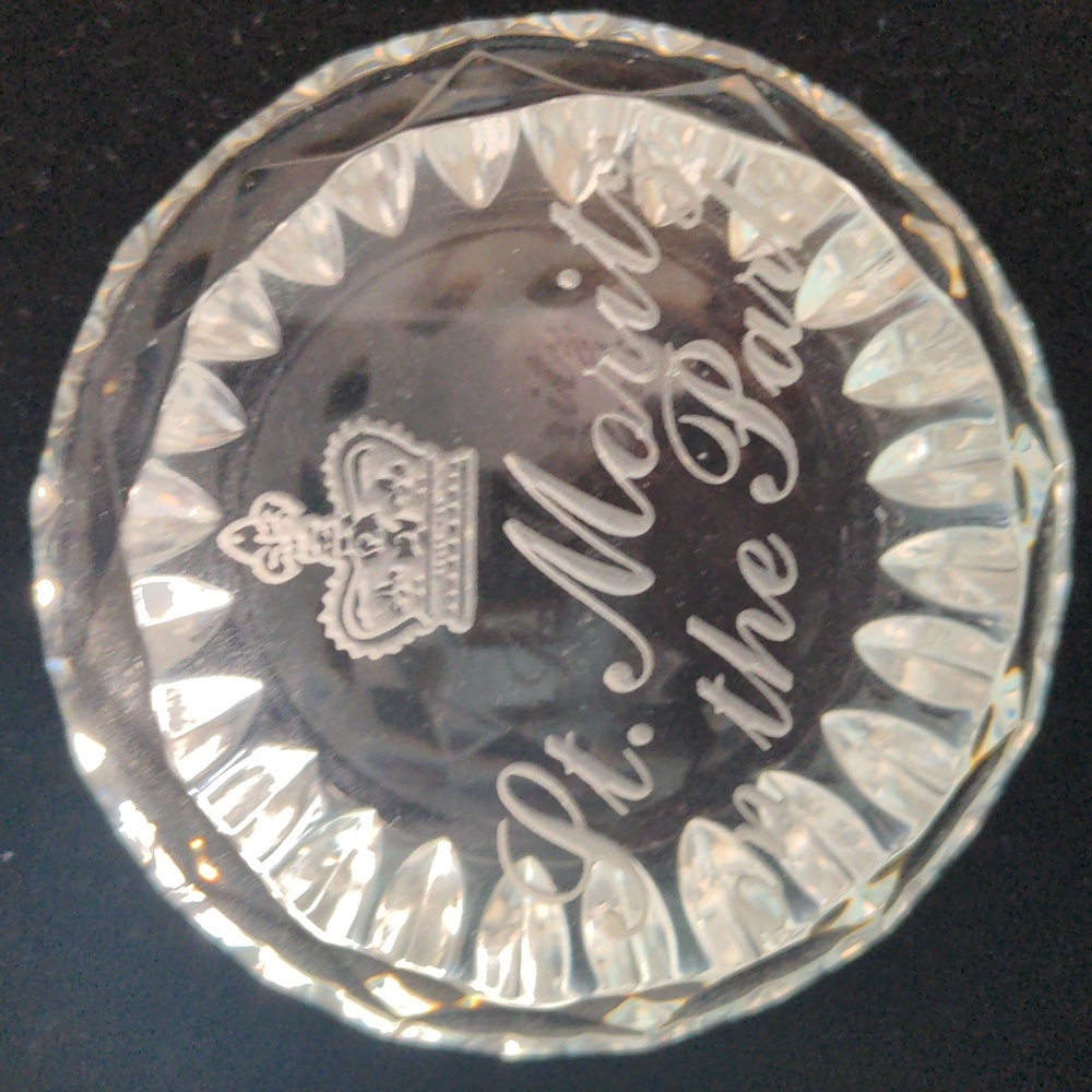 St. Moritz Crystal Paperweight, Vintage, Excellent Condition, Collectible